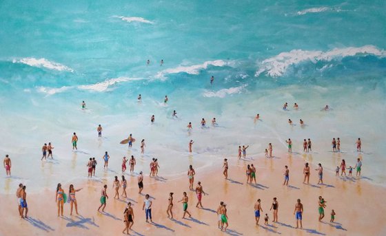 Summertime beach 48x30 in