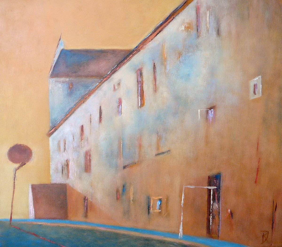 Old City Street By Kestutis Jauniskis, 19 X 17, Artwork For Sale On Artfinder