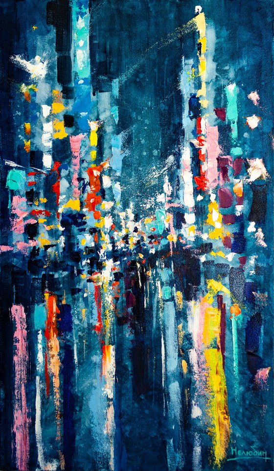 "Night city lights"