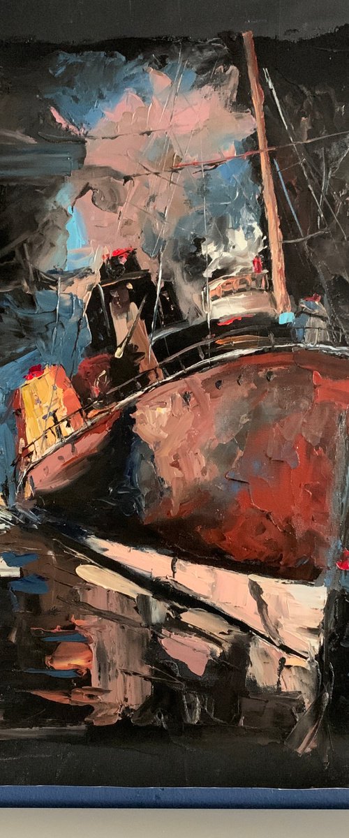 Boat on black. by Vita Schagen