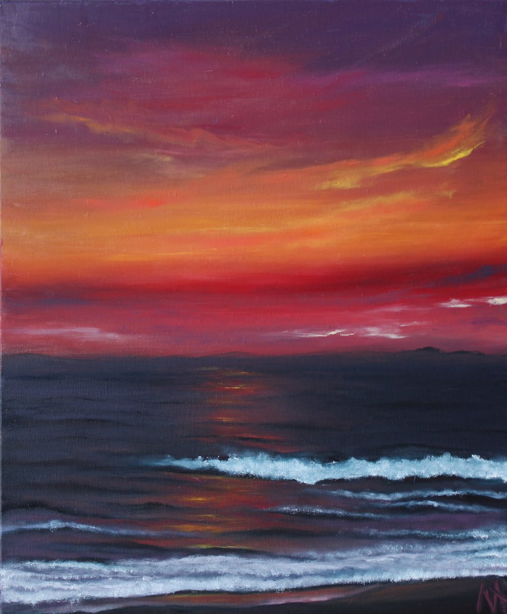 Red sunset by Anastasiia Novitskaya