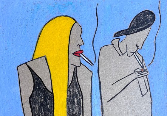 Smoking couple