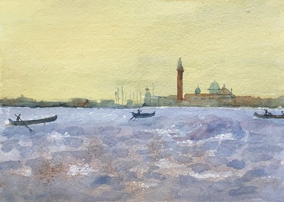 Venice from the Giudecca, original watercolour painting
