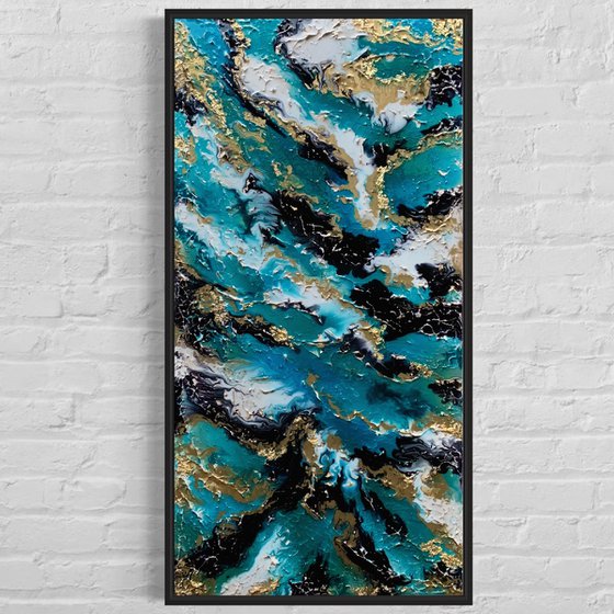 Aphrodite 100 x 50cm textured abstract