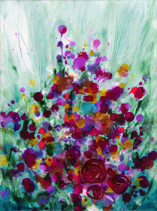 Candy Flourish 2 - Flower Painting  by Kathy Morton Stanion by Kathy Morton Stanion