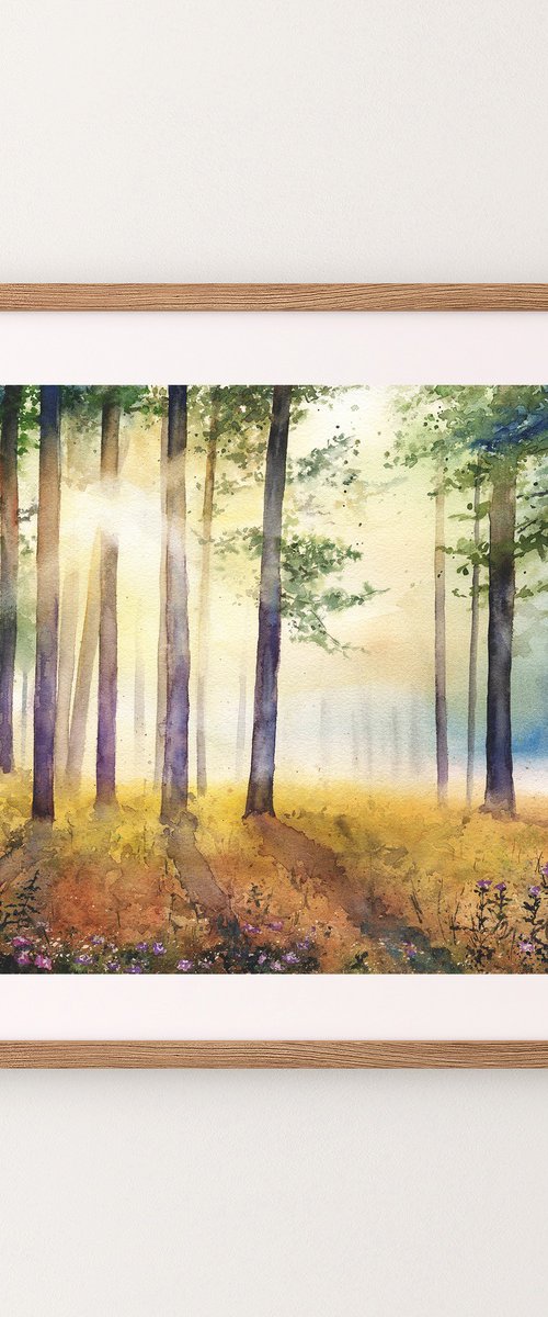 Serene Forest Light by Tetiana Koda