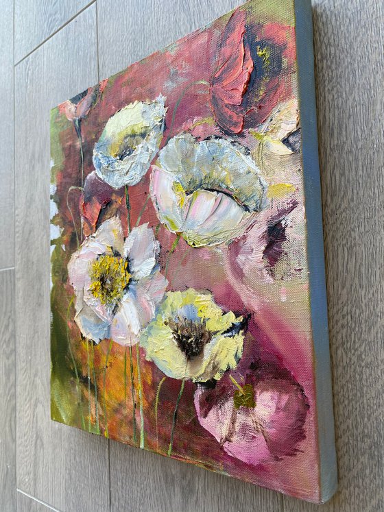 SUNNY POPPIES-original painting on canvas