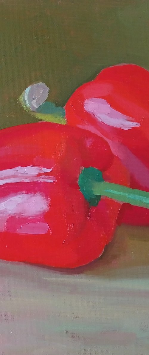 Red Peppers by Vasyl Koval