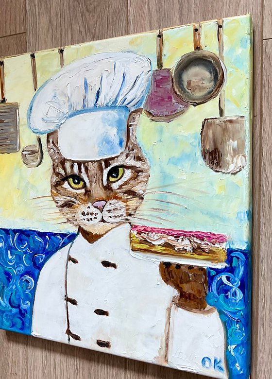 Cat Chef Baker. Cake maker.