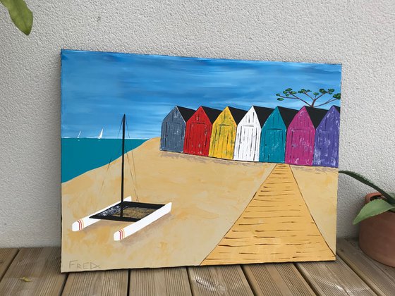 The beach huts