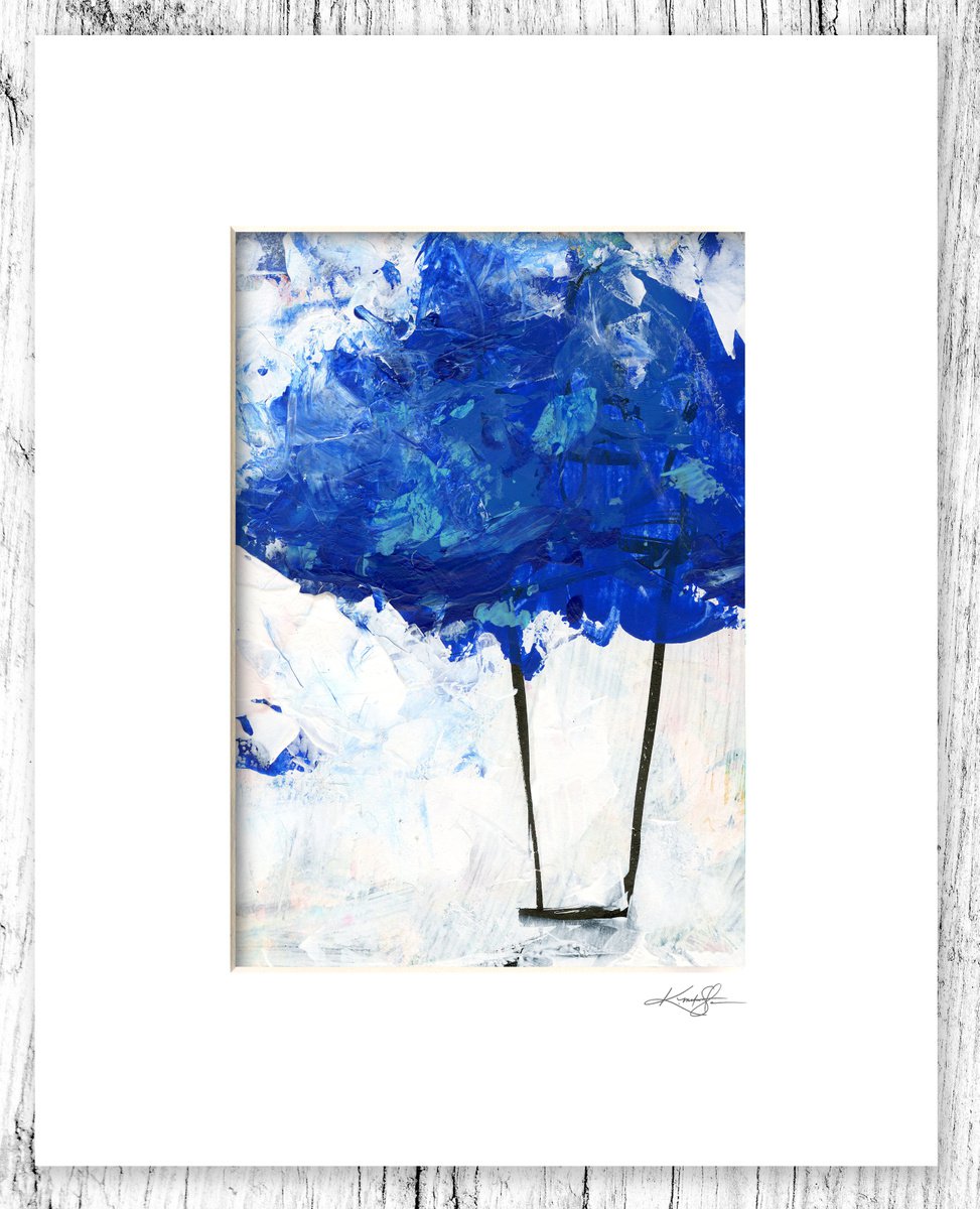 A Bouquet Of Blue 5 - Mixed Media Floral Painting by Kathy Morton Stanion by Kathy Morton Stanion