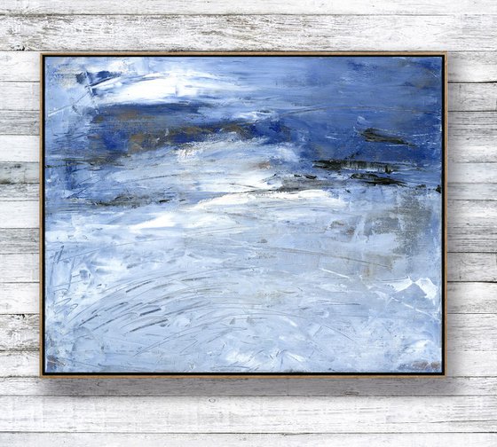 A New Journey - Abstract Minimal Landscape art painting by Kathy Morton Stanion