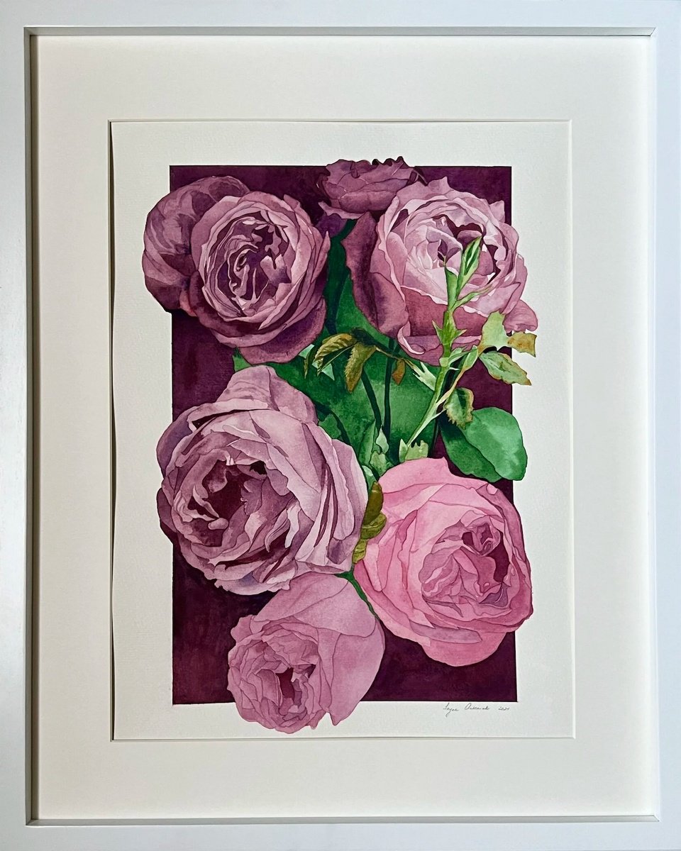 7 Pink Roses by Iryna Antoniuk