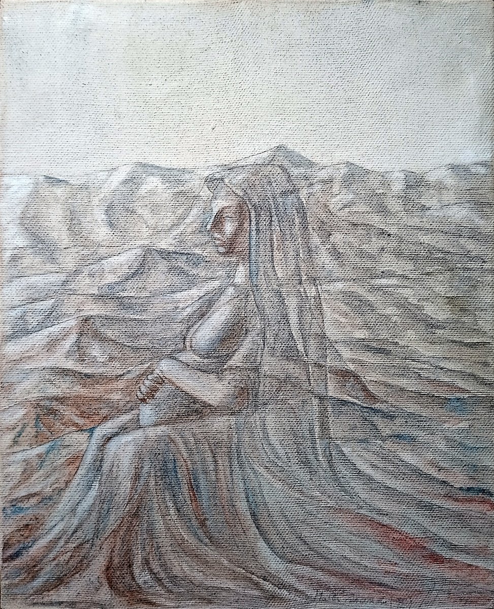 Portrait Watercolour By Paolo Beneforti, 9 X 12", Mater Mundi, Original Artwork