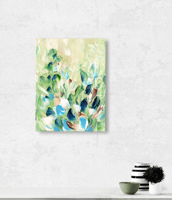 Tranquility Blooms 23 - Floral Painting by Kathy Morton Stanion