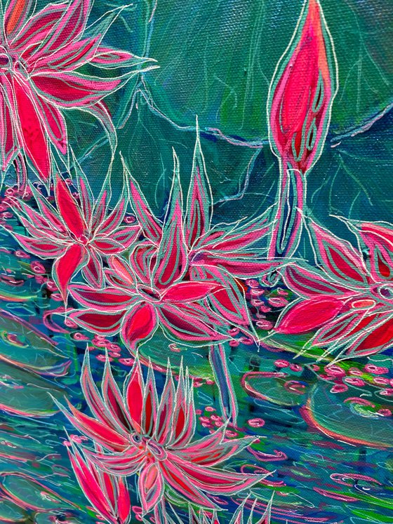 Magenta Lilies