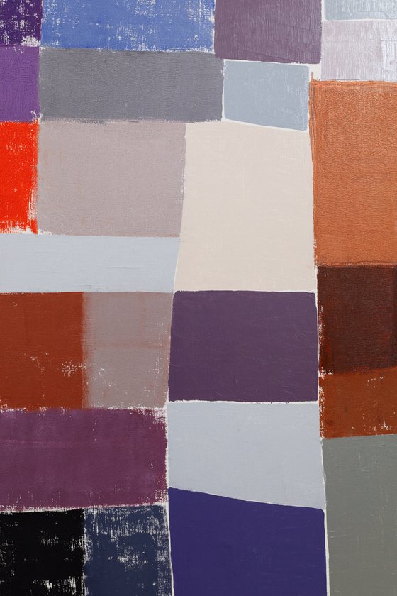 Squares / Orange Blue Grey