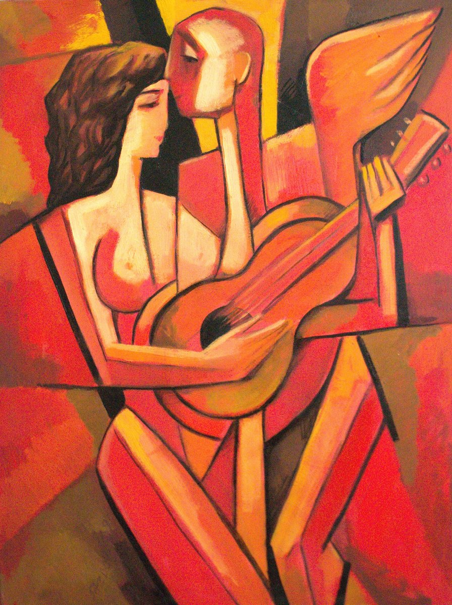 Expressive Oil Painting , Our Song By Rumen Sazdov, 24 X 31, Artwork For Sale On Artfinder