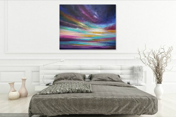 Contemplative Horizons in Blue,  WOW, SUMPTUOUS SEASCAPE, BESTSELLER - Modern Art Office Decor Home