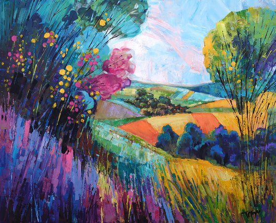 Sunlit Rolling Hills