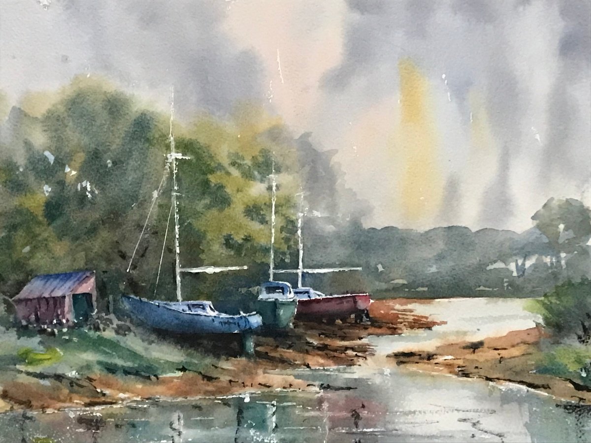 Winter Mooring by Vicki Washbourne