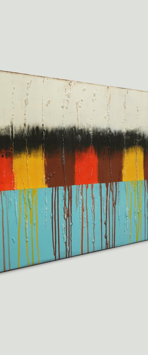 Original Modern Artwork - Landscape White & Brown - 04N by Ronald Hunter