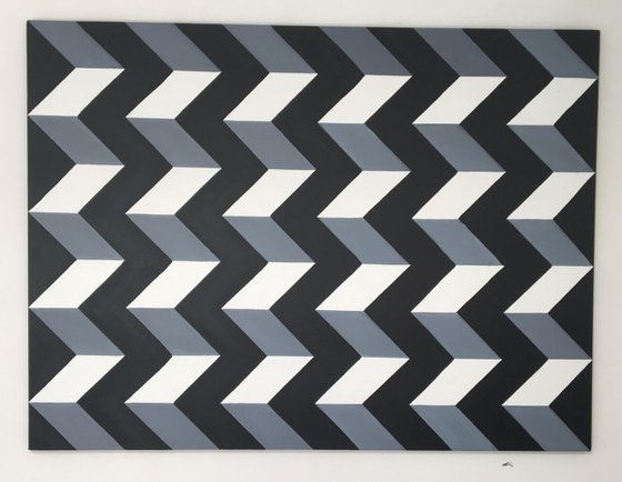 Original XL Geometric Canvas Painting