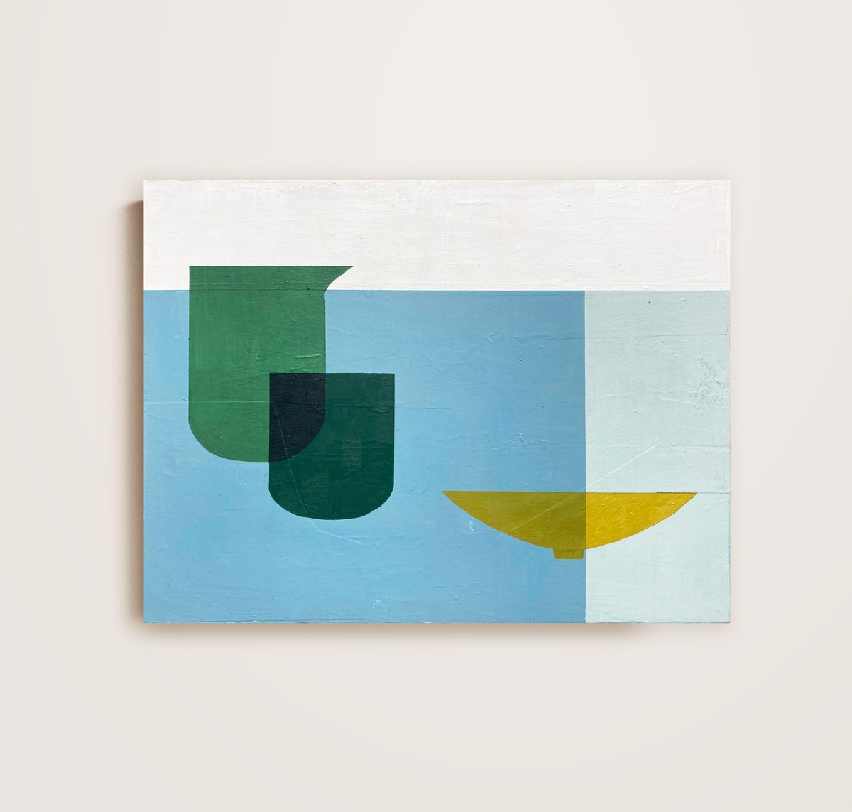 Still Life Acrylic Painting By Francesca Iannaccone, 16 X 12, Interior Number 11, Original Artwork