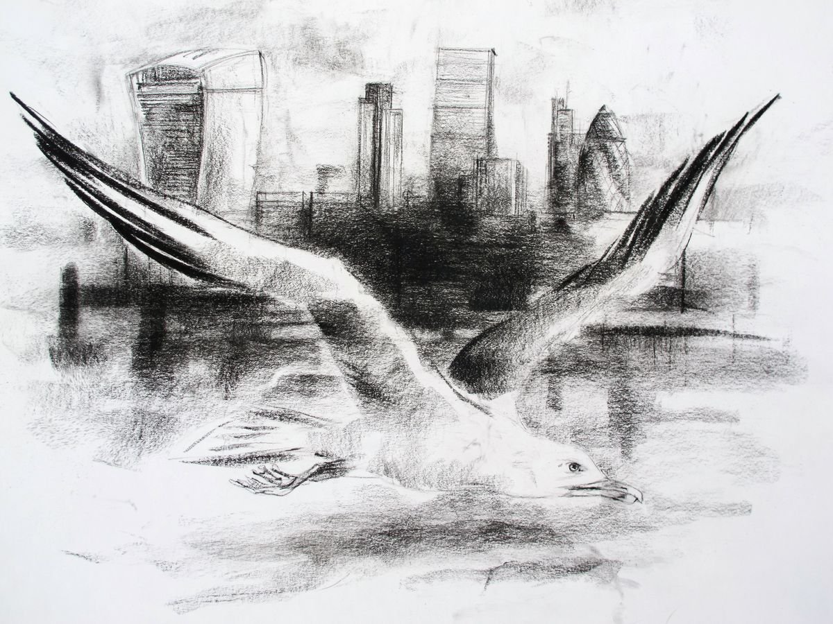 Gull, The City 2 by John Sharp