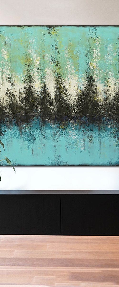 Boiling Bubbles Turquoise by Ronald Hunter