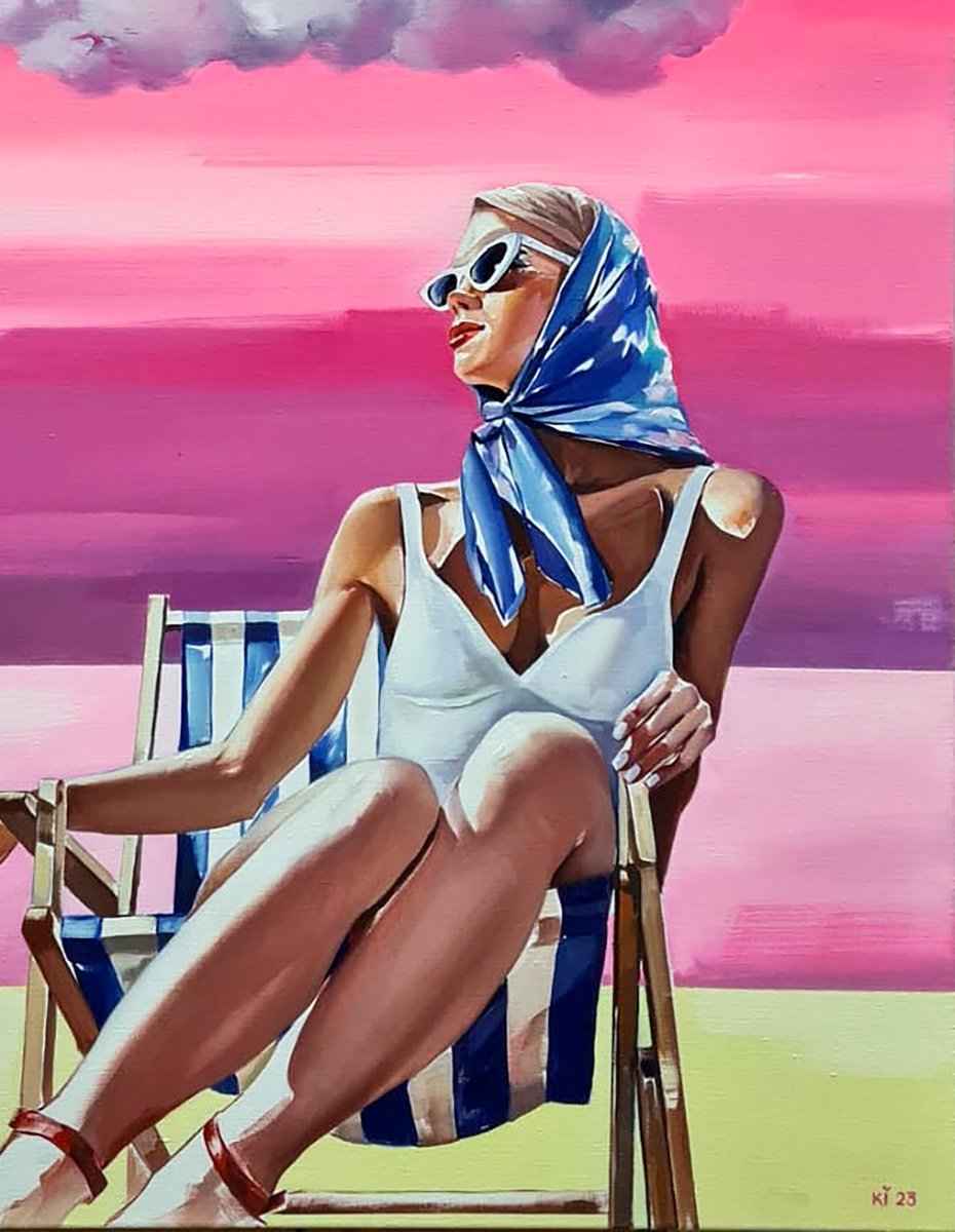 Urban And Pop Portrait Giclee Print By Igor Konovalov, 20 X 28, Cloud, Original Artwork