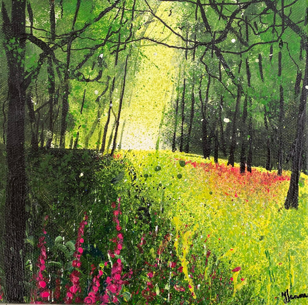 Seasons - Late Spring Morning Foxgloves by Teresa Tanner
