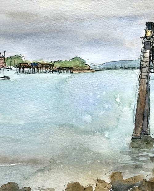 Navigation Beacon, Portsmouth Harbour by Michael Richards