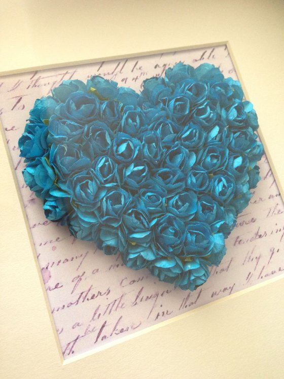 Old letter of Love, 2014 Heart of Roses (Blue)