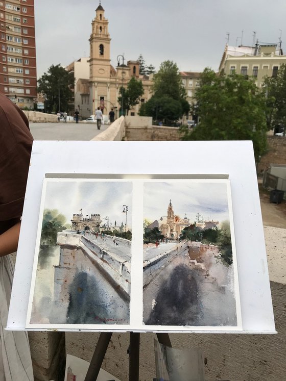 Serrans Bridge Views(Diptych)
