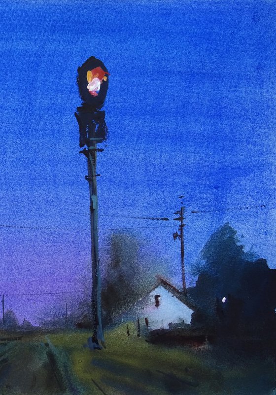 "Evening on the railway"