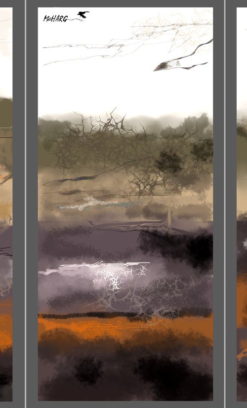 ABSTRACT TRIPTYCH  84"X59" by Joe McHarg