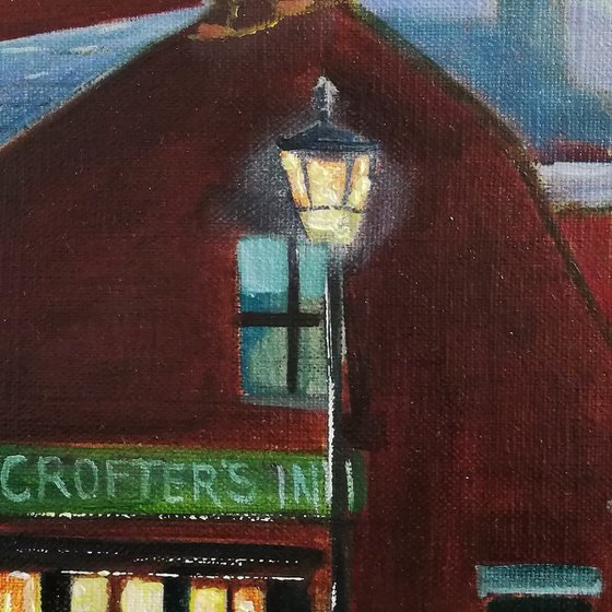 Crofter's Inn harbour painting
