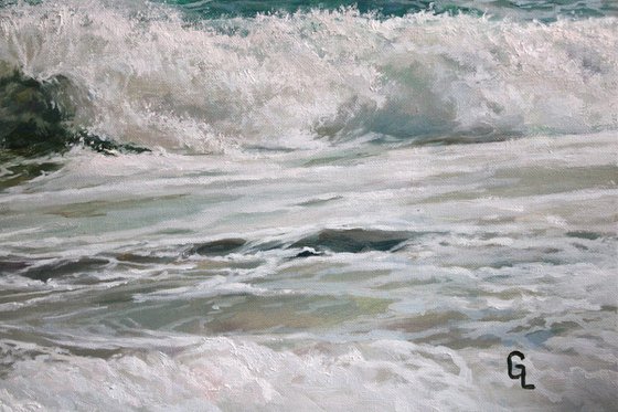 Emerald surf. 70x50 cm.