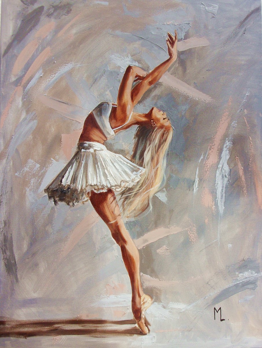 Photorealistic Oil Painting , Ballet Dancer By Monika Luniak, 24 X 31, Artwork For Sale On Artfinder