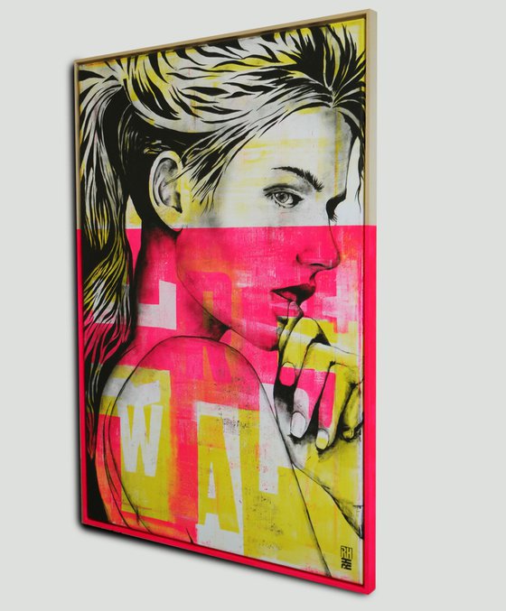 Neon Girl - Incl Custom Frame