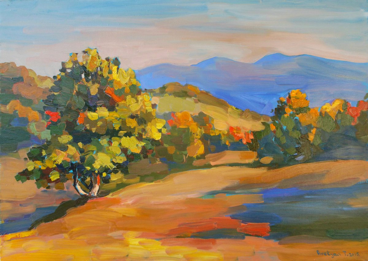 Autumn (65x90cm, oil painting, ready to hang) by Tigran Aveyan