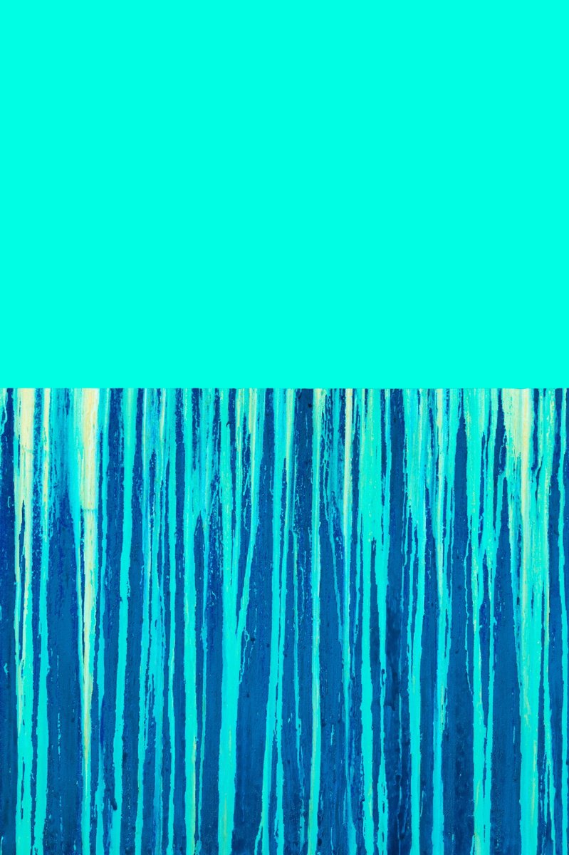 Abstract Acrylic Painting By Carla Sa Fernandes, 24 X 35, A Crush On Aqua (#6), Original Artwork