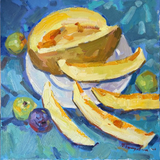 melon still life