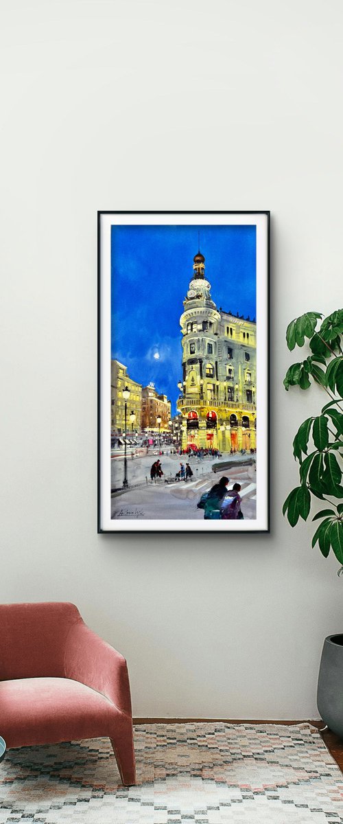 Evening Madrid by Andrii Kovalyk