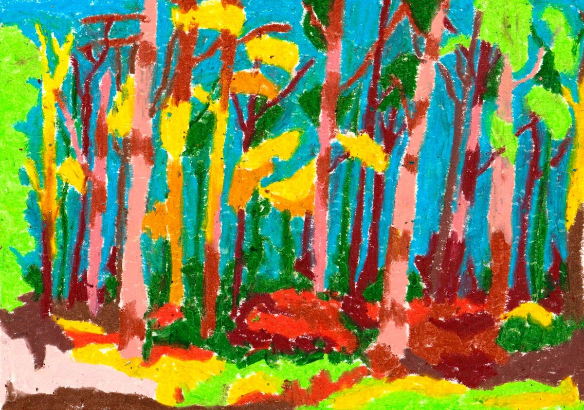 Illustrative Botanical Pastel Drawing By Ewen Farr, 12 X 9, Jurassic, Original Artwork