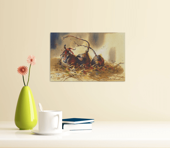 Beetroot still-life watercolor