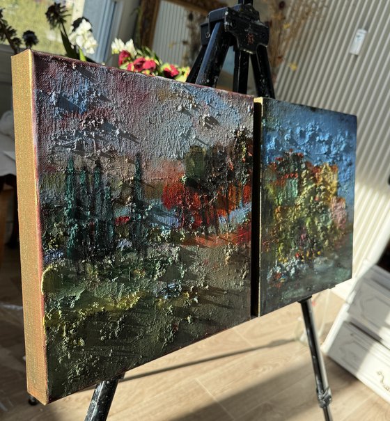 Abstract landscape. The Space Between Moments