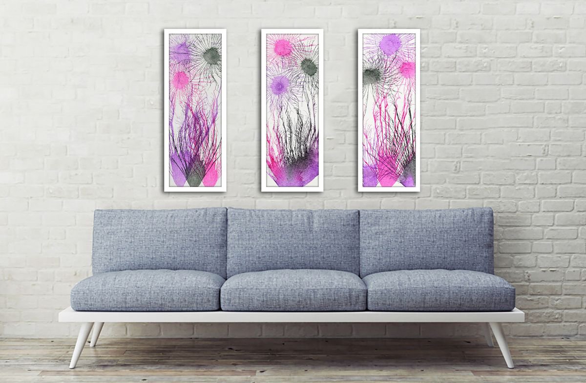 Abstract Acrylic Painting By Sumit Mehndiratta, 32 X 31", Exploflora Series No. 23, Original Artwork