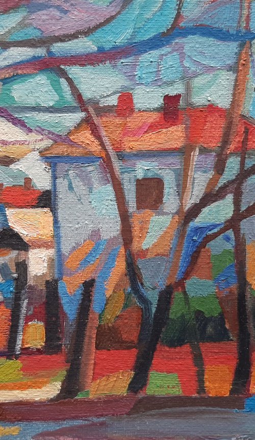 Village landscape NO.2 by Maja Đokić Mihajlović
